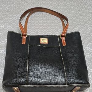 Dooney & Bourke Black and Brown Leather Tote Classic Design
